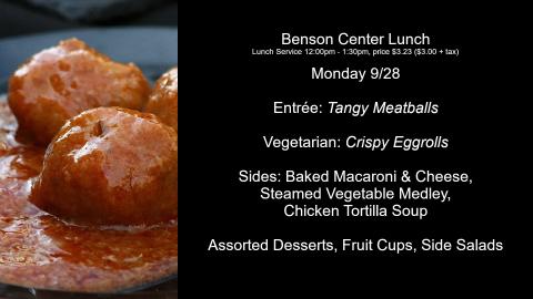 2026-09-28 Lunch Menu