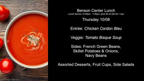2026-10-08 Lunch Menu
